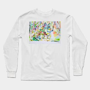 WOLF - watercolor portrait .2 Long Sleeve T-Shirt